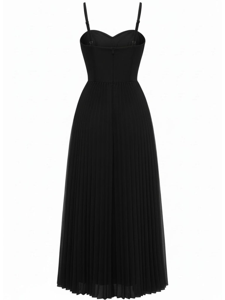 Abito da sera a pieghe con spalline sottili anni '30