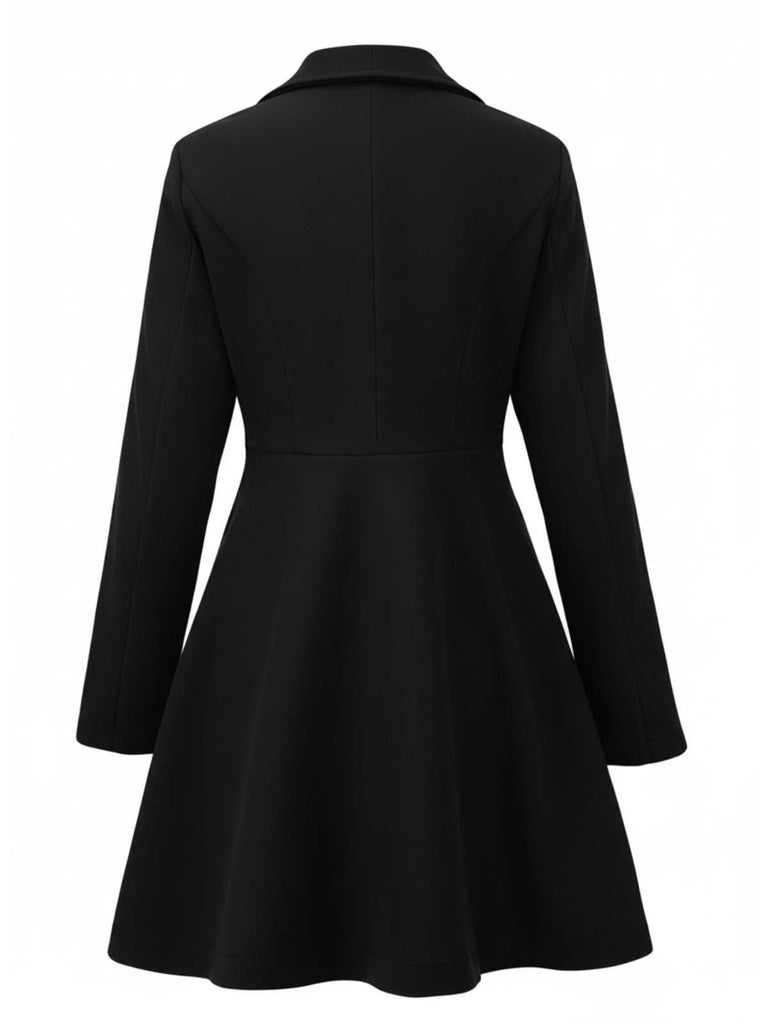 Cappotto sartoriale con risvolto tinta unita anni '40