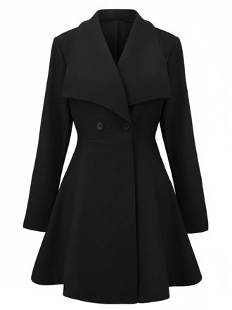 Cappotto sartoriale con risvolto tinta unita anni '40