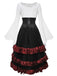2PCS Set di costumi da pirata con volant Halloween anni '80