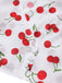 [Pre-Vendita] 2 Pezzi Crop Top a Collo V a Stampa Ciliegie con Gonna Rossa Anni '60 5
