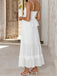 Gonna 2PCS White Cotton Bohémien Camisole Top & in Pizzo Anni '70 3