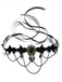 Collana con pietre preziose nero retrò di Halloween