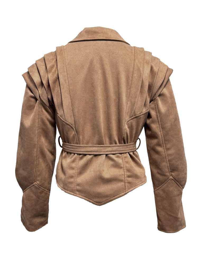 Giacca con lacci e scollo a V con bottoni anni '80