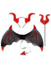 3PCS Ali di pipistrello e bacchetta e cerchietto Halloween