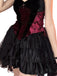 2PCS Top gotico e croce e gonna in pizzo rosso anni '80