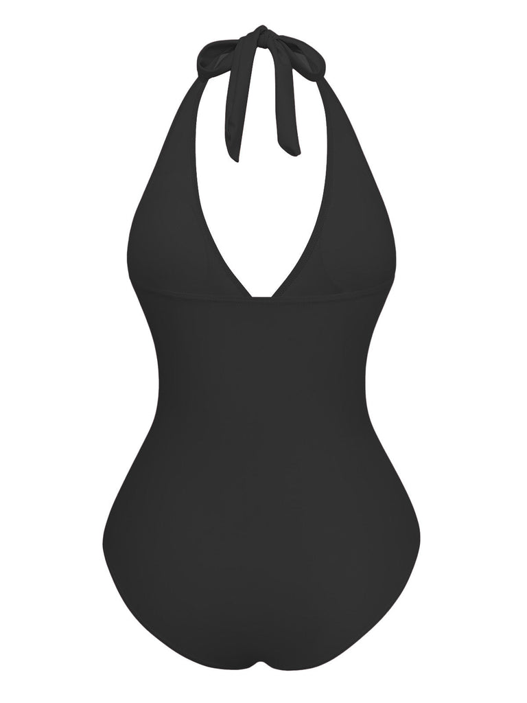 2PCS Costumi intero con stella marina e copricostume anni '40