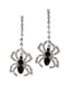 Orecchini pendenti ragno con strass Halloween argento