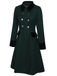 Cappotto con bottoni verde scuro anni '40