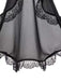 Maniche lunghe svasate in chiffon con bordi in pizzo nero