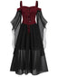 Abito con spalline trasparenti da strega Halloween anni '50