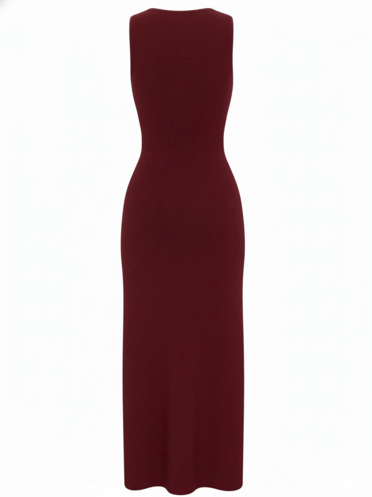 Abito in maglia monopetto senza maniche anni '60