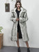 Cappotto lungo in pelliccia sintetica con risvolto anni '30