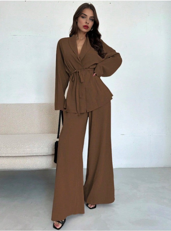 2PCS Completo blazer e pantaloni con lacci anni '60