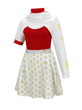 3PCS Set di costumi ZOMBIES contrasto rosso anni '40