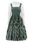 Abito Wicked a righe irregolari patchwork verde anni '60
