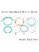 7PCS di Bracciali Blu Intrecciati a Strati con Conchiglie e Perline