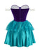 Costume da principessa sirena Ariel con corona anni '50