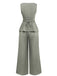 2PCS Top senza maniche e pantaloni a gamba larga anni '40