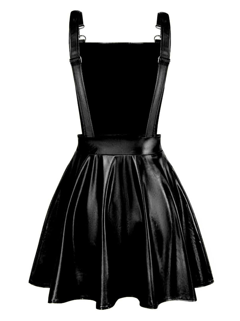 Abito metalliche con bretelle olografiche anni '70