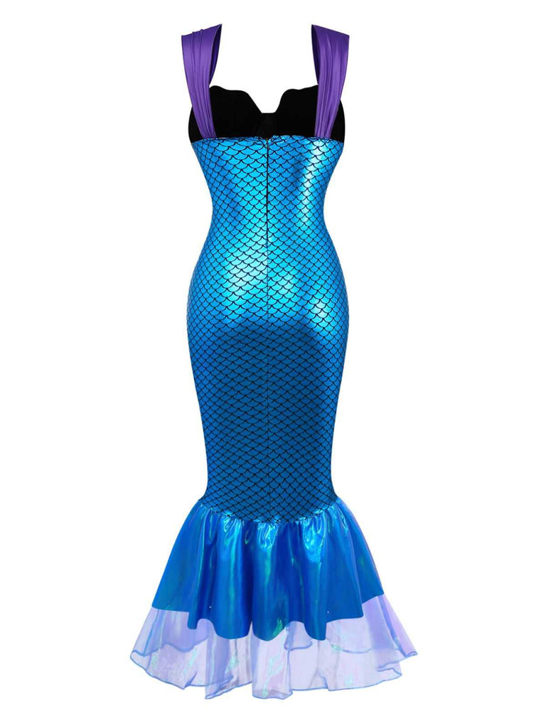 Abito aderente stile sirena con conchiglia Halloween anni '30