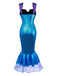 Abito aderente stile sirena con conchiglia Halloween anni '30
