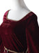 Abito Tangled Mother Gothel in velluto bordeaux anni '30