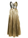 2PCS Costumi Intero Oro Anni '50 Metallizzato e Copricostume