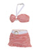 Set Bikini plaid scollo all'americana rosso anni '40