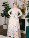 Abito lungo vintage farfalla floreale anni '30
