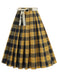 Gonna a pieghe a quadri e pois con cintura anni '50