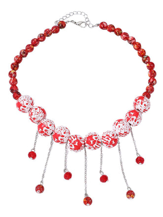 Collana gotica con sangue bianco di Halloween
