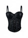 Corsetto punk con paillettes e stecche anni '80