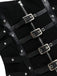 Top corsetto punk con borchie nero anni '80