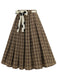 Gonna a pieghe a quadri e pois con cintura anni '50