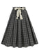 Gonna a pieghe a quadri e pois con cintura anni '50