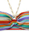 Set Bikini 3PCS Multicolor Halter Rainbow Stripes Shell-con Spalline Anni '70 4