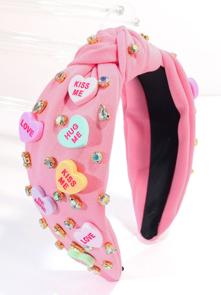 Cerchietto con strass a forma di cuore per San Valentino