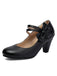 Scarpe con tacco alto in pelle con cinturino a fiocco