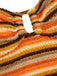 Costumi a righe in maglia scollo all'americana arancione anni '80