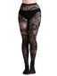 Collant gotico trasparenti con floreale in pizzo Halloween