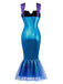 Abito aderente stile sirena con conchiglia Halloween anni '30