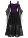 Abito con spalline trasparenti da strega Halloween anni '50