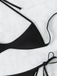 Bikini con scollo all'americana arricciato e allacciato anni '60