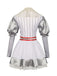 Abito a palloncino righe Pennywise Halloween argento anni '60