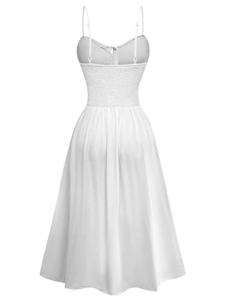 Abito sottoveste senza maniche con vita arricciata anni '50