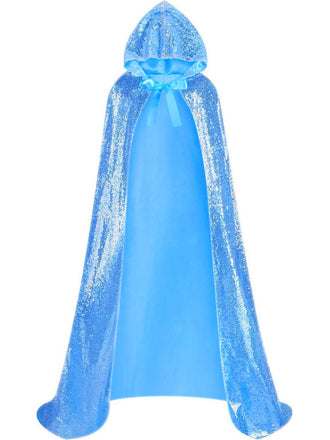 Mantello con cappuccio in stile principessa con cravatta solida