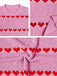 Maglione a maglia a forma di cuore San Valentino anni '40