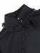 Top in pizzo gotico con collo alto nero anni '80