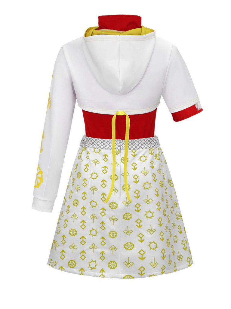 3PCS Set di costumi ZOMBIES contrasto rosso anni '40